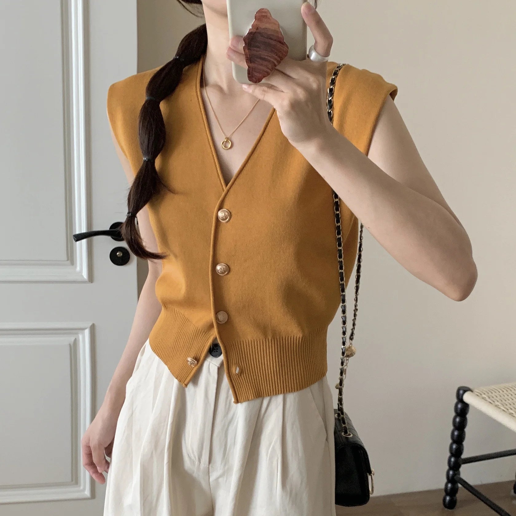 Women's Clothing Summer New Style Women Sleeveless Knitting Vest Sweater Vest Tank Top - Zeprah