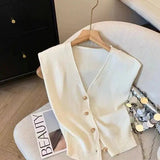Women's Clothing Summer New Style Women Sleeveless Knitting Vest Sweater Vest Tank Top - Zeprah