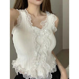 Women's Comfortable Lace Tank Top Fashion Girl Camisoles Push - Up Vest - Zeprah