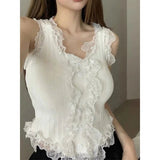 Women's Comfortable Lace Tank Top Fashion Girl Camisoles Push - Up Vest - Zeprah