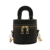 Women's High - End Mini Crossbody Bucket Bag Fashionable Beautiful Zipper Closure Handbag Casual Shoulder Handbag - Zeprah