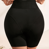 Women’s High - Waist Boyshorts – Black Mid - Thigh Shaper Shorts with Slogan Waist, Breathable & Hip - Lifting - Zeprah