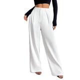 Women's High Waist Wide Leg All - Match Casual Loose Pants - Zeprah