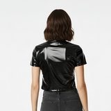 Women’s Hip Hop Glossy JUMP! Polyester Top Tee - Zeprah