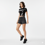 Women’s Hip Hop Glossy JUMP! Polyester Top Tee - Zeprah
