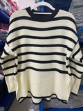 Women's Korean - Style Striped Knit Sweater 2025 Autumn & Winter New Retro Lazy Vibe - Soft Loose Pullover - Zeprah