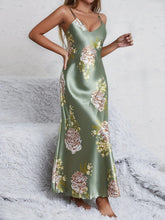 Women's Pajamas Nightgown European American Print Summer Sleeveless Loungewear Robe Casual Sexy Long Elastic Waist - Zeprah