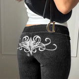 Women's Patchwork Velvet Flat Front Ruffles Sports Pants Wrap Waist & Flare Leg for Casual Wear - Zeprah