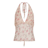 Women's Printed Bodycon Bustier Top, Strapless Backless Corset for Summer Club Party, Sexy Lace - Up Camisole - Zeprah