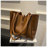 Women's Shoulder Bags Zip Child and Mother Shoulder Bag Pure Color Shoulder Purse Tote Shopping Bag - Zeprah