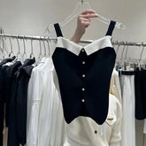 Workout Sleeveless Knitted Women Tank Top Camisole Basic tank Top - Zeprah