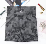 Yoga Leopard Print Sports Belly - lifting Hip Breathable Running Riding Tight Camouflage Fitness High Waist Shorts - Zeprah