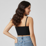 Seamless Ruched Wire-Free Bandeau Bra Top