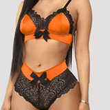 Two-piece Stain Women Sexy Lingerie Sets