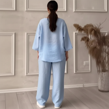 Fashionable European American Style Cotton Linen Set