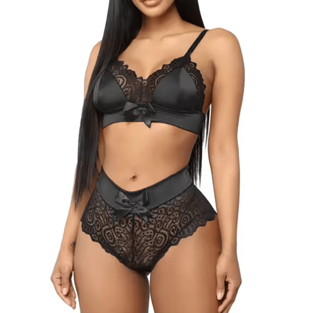 Two-piece Stain Women Sexy Lingerie Sets