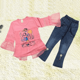 Embroidered Denim Set