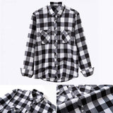 Cotton Shirt Men's Classic Plaid Shirt Popular Stylish Long Sleeve Lapel Collar Casual Outerwear Shirts for Men