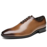 Sophisticated Brogue Lace-Ups: Wholecut Cowhide Leather Wedding Business Men Dress Shoes