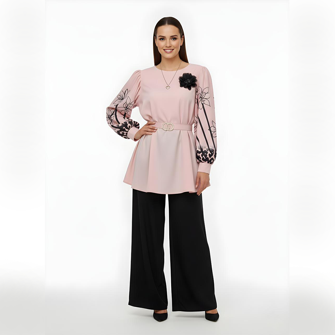 Pink Floral Casual Set