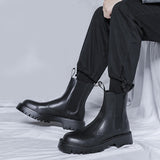 High Ankle Boots Comfortable White Sewing Thread Durable Handsome Chelsea Boots for Men