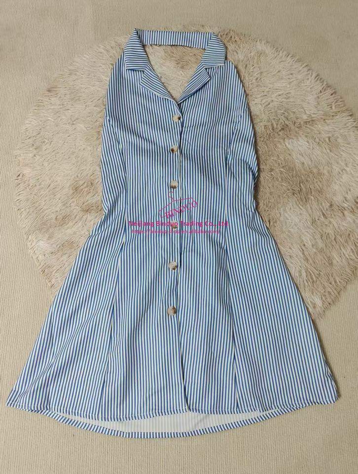 Backless Halter Neck Dress Bow Made of Lacing Cool Cami Dress Summer Simple A-line Dress