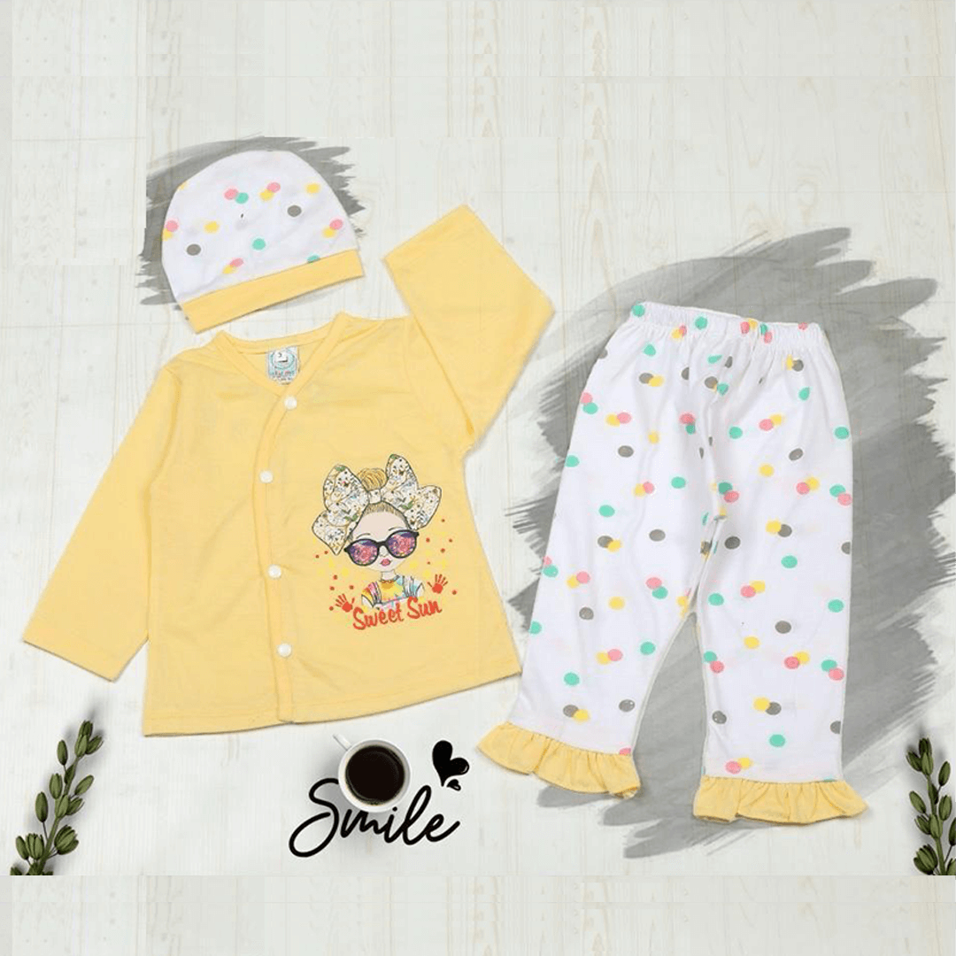 Polka Dot Playwear With Cap