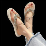 Trendy Summer Rhinestone-Embellished EVA Slides for Women - Anti-Slip Thick Soled Flip Flops