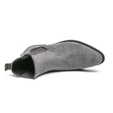 Classy Winter Chelsea Boots Grey Color Fashion Dress Shoes Comfortable Faux Suede Boots for Men