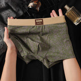 Classical Rose Men's Underwear Cotton Boxer Bottom Pants Boys New Style Personalized Skin-Friendly Breathable Four-Corner Pants