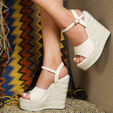 Stylish & Comfortable Platform Wedge Sandals for Big Feet, Perfect for Fashionable Women