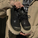 Height Increasing Thick Sole Shoes for Men Big Toe Latest Design Fashion Lace up Tank Dress Shoes