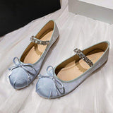 Designer Babouche Mary Janes Flat Pumps with Laser Rhinestones for Women