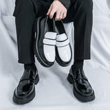 Round Toe Formal Slip on Height Increasing 4cm Wedding Footwear Hard Wearing Handsome Men Patent Leather Dress Shoes