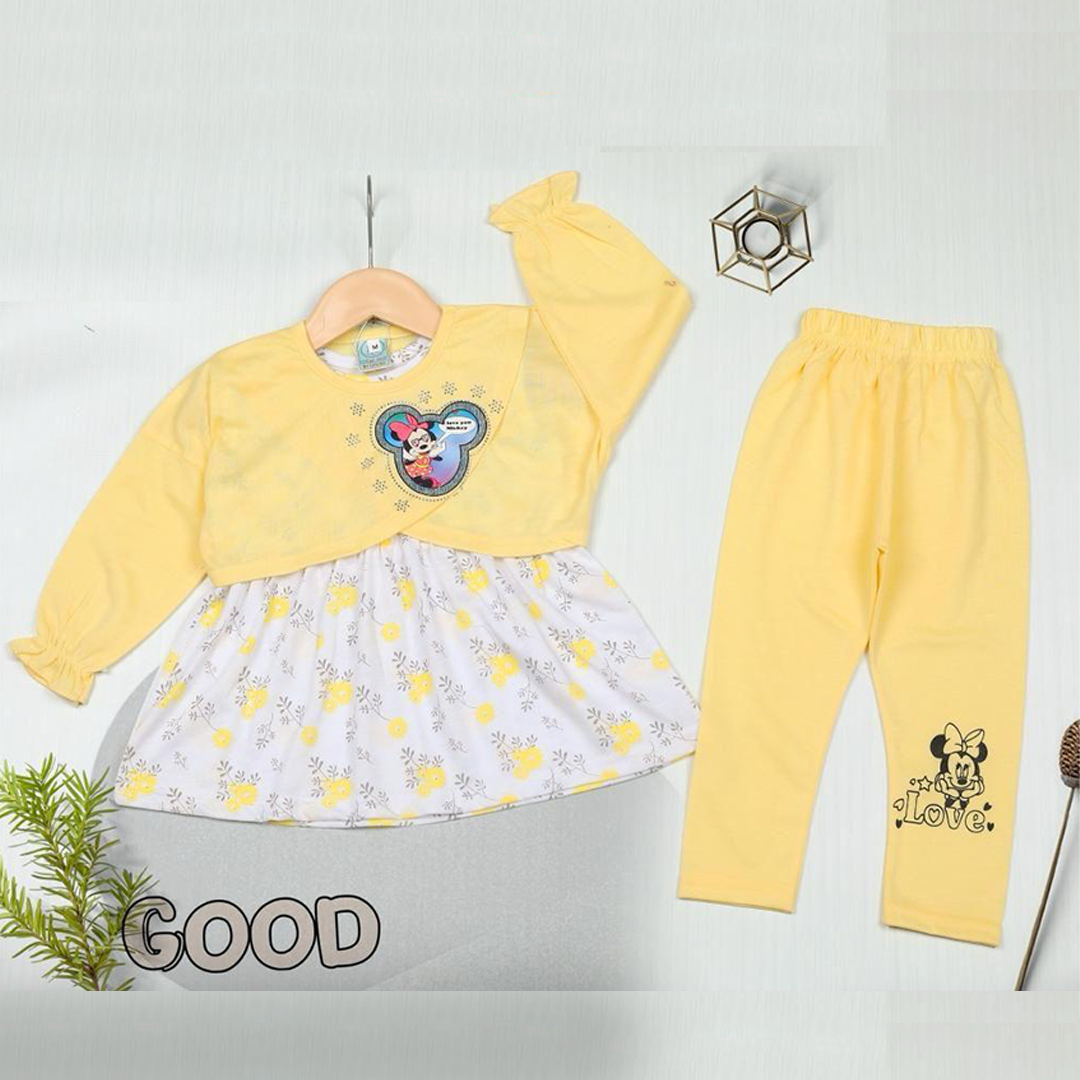 Minnie Mouse Floral Dress and Leggings Set