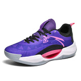 Dark Night Glowing Premium Breathable Mesh Mid Top Ankle Basketball Shoes with High Traction Rubber Outsole and Cushioning Tech