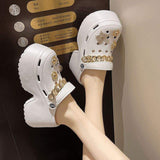 Stylish Comfortable 2025 Summer Platform Sandals for Women with Bling Rhinestone and Thick Sole