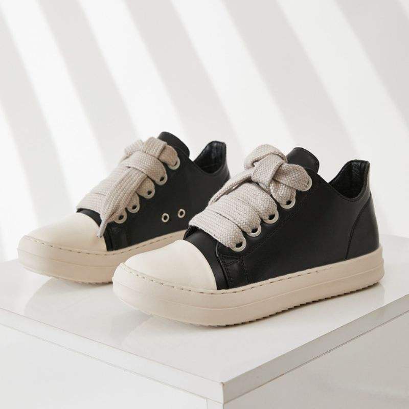 Chaussures Pour Femme New Arrival Leather Trendy Thick Lace Women's Fashion Sneakers