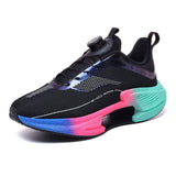 Easy on and off Twist Lock Closure Running Sneakers with Arch Support Cushioning Technology Gradient Midsole for Gym Casual Wear
