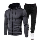 Trendy Autumn Hoodies Sweatsuit Casual Sport Trousers and Hoodie Zipper Jogger Set Streetwear Tracksuit Two Piece Sets for Men