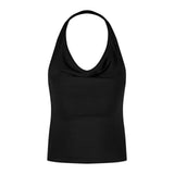 New Style Elegant Swing Collar Halter Camisole Women's Sexy Slim-fit Slimming Outer Wear Sleeveless Top
