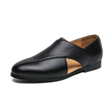 Summer Casual Shoes Comfortable PU Leather Slip on Goes With Everything Men Dress Shoes