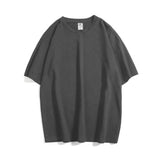 250g Heavyweight Combed Cotton 2025 New Women's and Men's T-Shirts - Korean Streetwear Style Solid White Short-Sleeve Tees