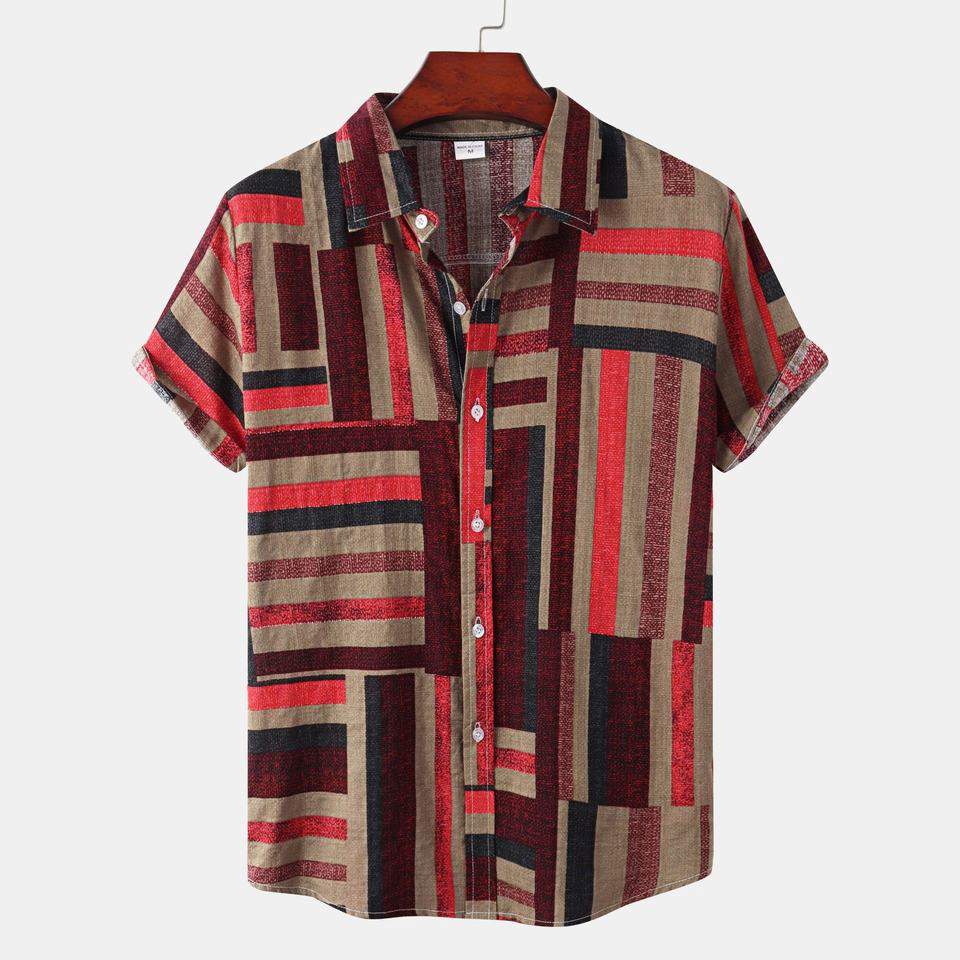2025 Trendy New Men's Hawaiian Printed Shirts Summer Casual Beach Vacation Loose Tops