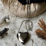 Metallic Heart Clutch