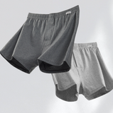 Men Cotton Striped Boxer Shorts Elastic Waist Loose Fit Casual Home Underwear