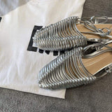 Handmade Women's Rope Slides Sandals with Ankle Strap - Trendy, Comfortable, Cute Summer Zapatos