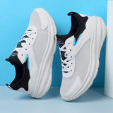 Streamlined Aerodynamic Breathable Mesh Sports Running Shoes with Shock Absorption Lightweight Sole