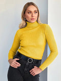 2025 Autumn European - American Turtleneck Knitwear Women's Slim - Fit Pullover for Layering - Zeprah