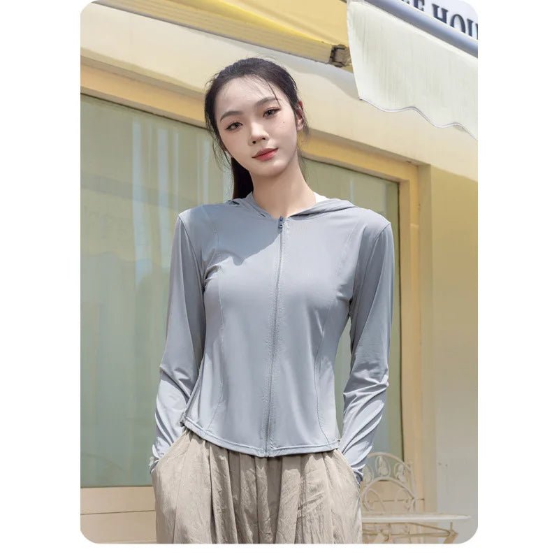 2025 UV Protection Summer Sports Slim - fit Sunscreen Clothing Women's Hooded Anti - ultraviolet Sunscreen Clothing - Zeprah